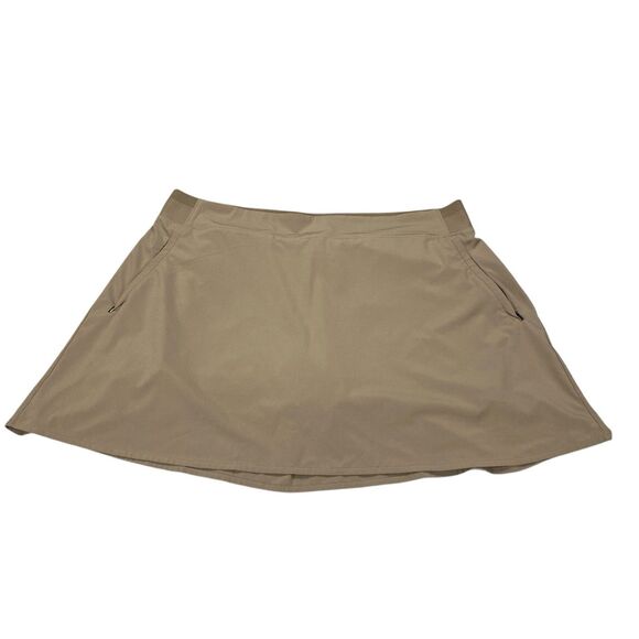 Athleta Skort Womens Sz 18 Classic Taupe Tan Golf Tennis Pickle Ball Skorts - Picture 10 of 16